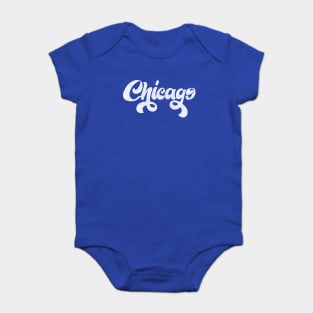 Chicago // Retro Vintage Faded Style Design Baby Bodysuit